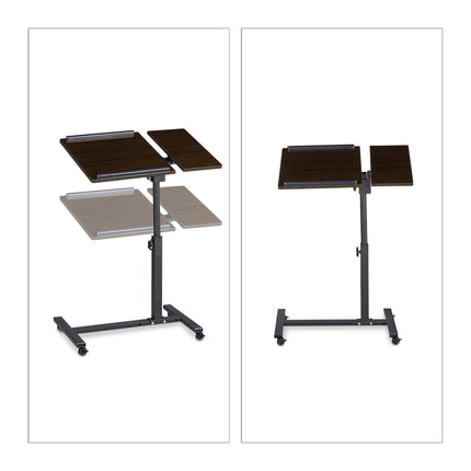 Laptop table with adjustable mouse table