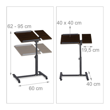 Laptop table with adjustable mouse table