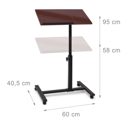 Laptop table wood adjustable height
