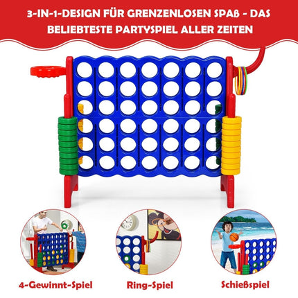 Großes 4er-Set Jumbo 4er-Set 84 x 33 x 79 cm blau + rot