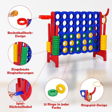 Großes 4er-Set Jumbo 4er-Set 84 x 33 x 79 cm blau + rot