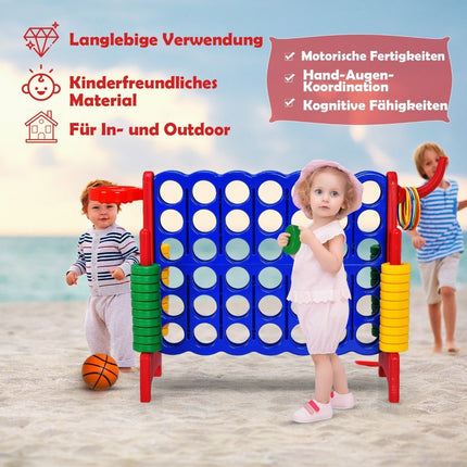 Großes 4er-Set Jumbo 4er-Set 84 x 33 x 79 cm blau + rot