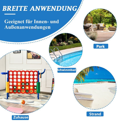 Großes 4er Jumbo 4er Set für Kinder &amp; Erwachsene 84 x 33 x 79 cm Rot + Blau