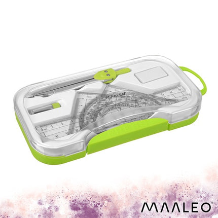 Large 7-Piece School Geometry Set with Compass