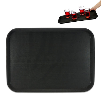 Großes schwarzes Gastro-Tablett 56x41cm – rutschfeste Oberfläche