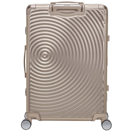 Großer bronzefarbener Aluminiumkoffer, Soundbox-Design, 77 cm
