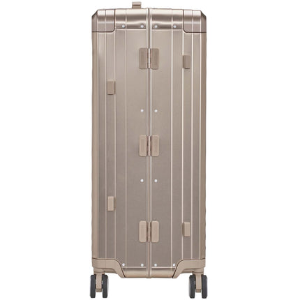 Großer bronzefarbener Aluminiumkoffer, Soundbox-Design, 77 cm
