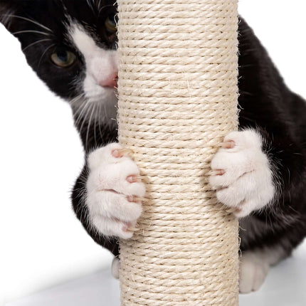 Large Brown Cat Tree with Litter Tray & Sisal Posts