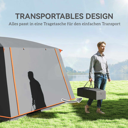 Großes Campingzelt, 4-6 Personen, 2 Räume, wasserdicht