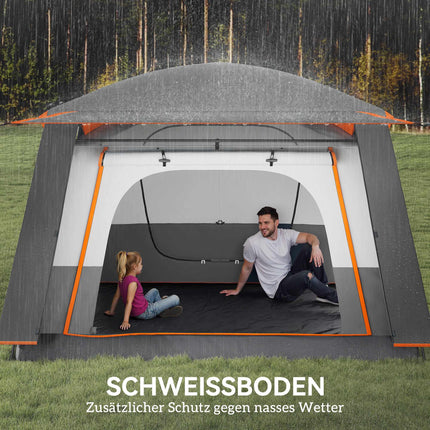 Großes Campingzelt, 4-6 Personen, 2 Räume, wasserdicht