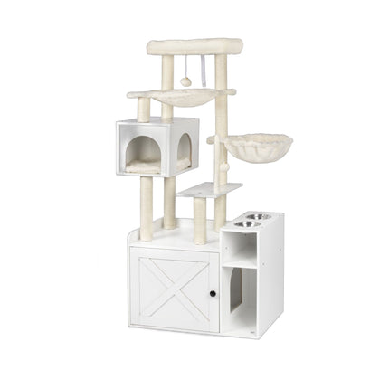 Large Cat Tree with Litter Cabinet & Sisal Posts