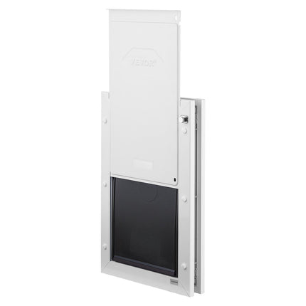 Large Dog Door – 3 Magnetic Flaps, Metal Frame, White