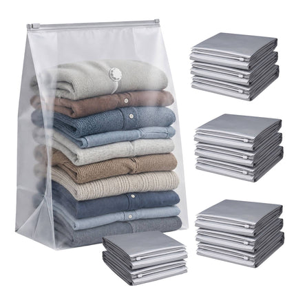 Large Gray Vacuum Storage Bags, 100x80 cm, Pack of 12