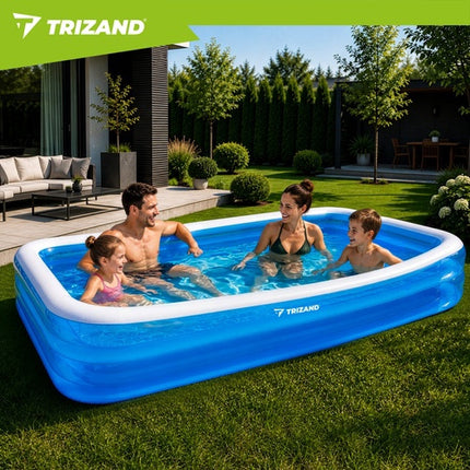 Large Inflatable Rectangular Pool 305x183x50 cm