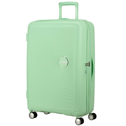 Großer pastellgrüner Soundbox Koffer, 77 cm
