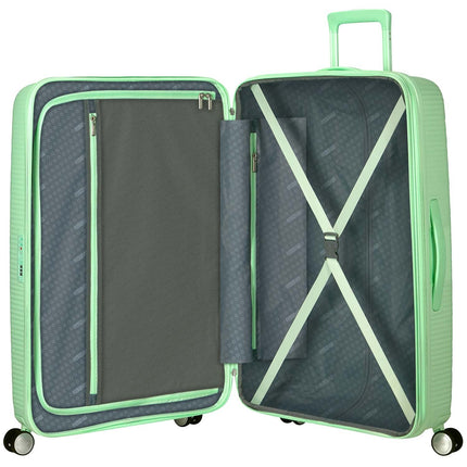 Großer pastellgrüner Soundbox Koffer, 77 cm