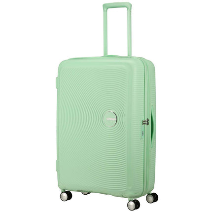 Großer pastellgrüner Soundbox Koffer, 77 cm