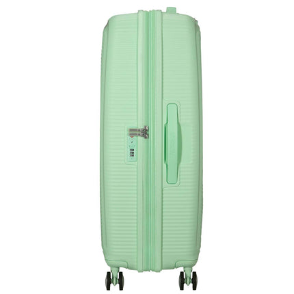 Großer pastellgrüner Soundbox Koffer, 77 cm