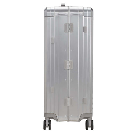 Large Silver Aluminum Suitcase with TSA Lock, 77 cm
