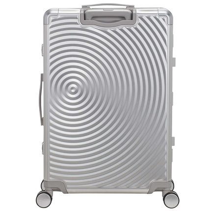 Large Silver Aluminum Suitcase with TSA Lock, 77 cm