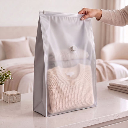 Large Vacuum Storage Bags, 100x80 cm, Set of 6, Grey