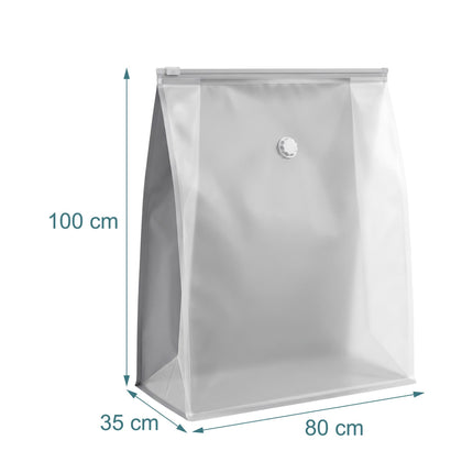 Large Vacuum Storage Bags, 100x80 cm, Set of 6, Grey