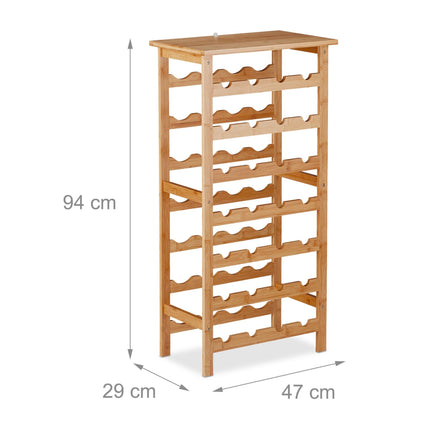 Large bamboo wine rack