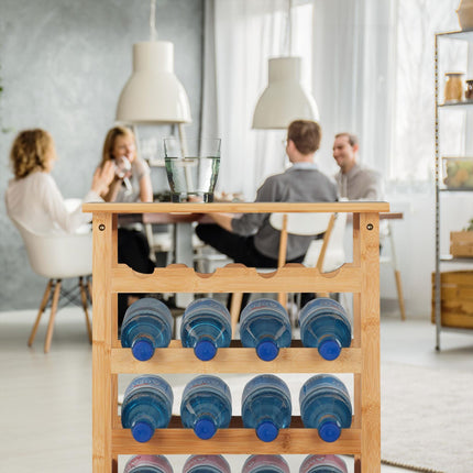 Large bamboo wine rack