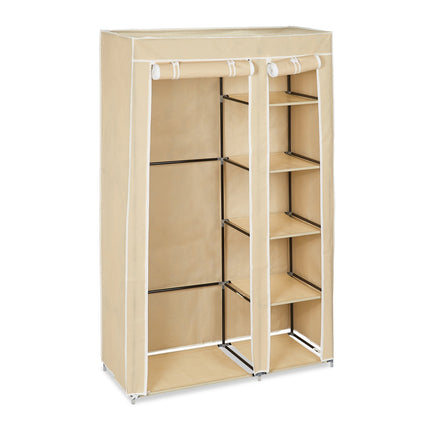 Großer Stoffkleiderschrank mit Kleiderstange