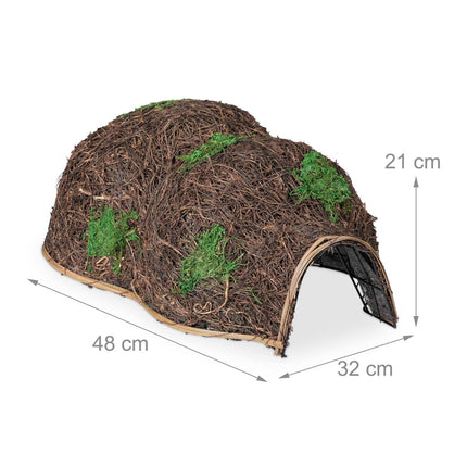 Large hedgehog house made of straw