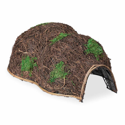Large hedgehog house made of straw