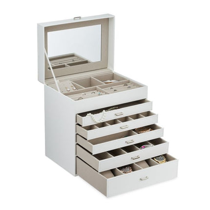 Large jewelry box with mirror