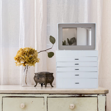 Large jewelry box with mirror