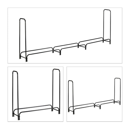 Large metal firewood rack