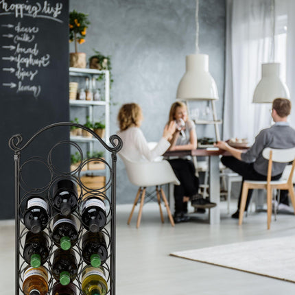 Large metal wine rack