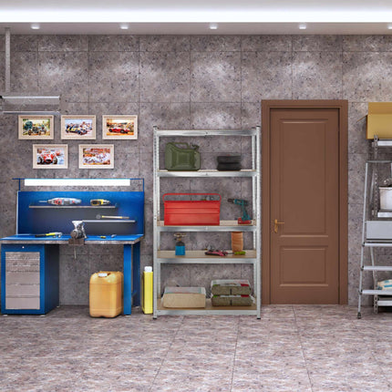 Large sturdy shelves with 5 levels