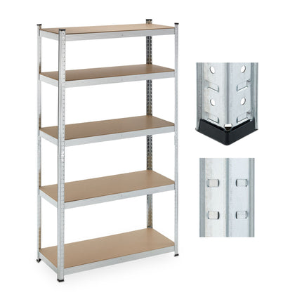 Large sturdy shelves with 5 levels
