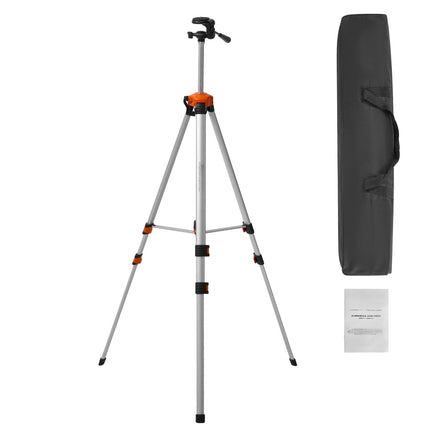 Laser Level Tripod, 1/4-20 Mount, 27-69 In, Bubble Level
