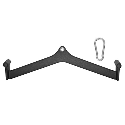 Lat Pulldown Attachment, Solid Steel V-Bar, Rubber Grip