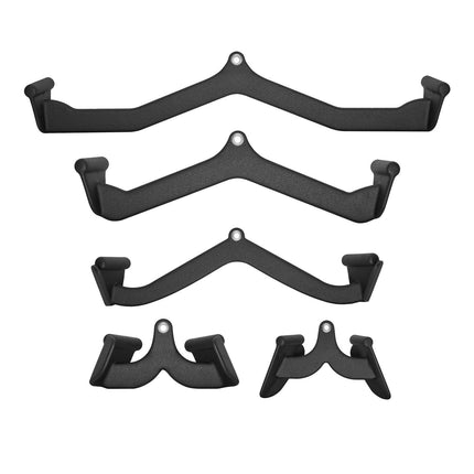 Lat Pulldown Attachments Set of 5, Solid Steel Grips