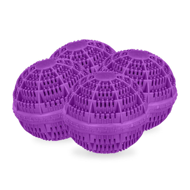 Laundry Balls, Purple, Set of 4 – Eco-Friendly, 1000 Washes