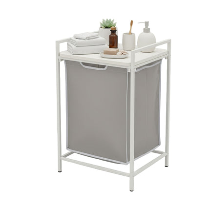 Laundry Hamper with Shelf and Removable Liner