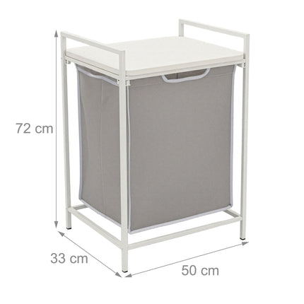 Laundry Hamper with Shelf and Removable Liner