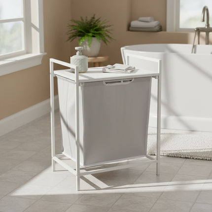 Laundry Hamper with Shelf and Removable Liner