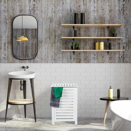 Buanderie en bois de pin blanc