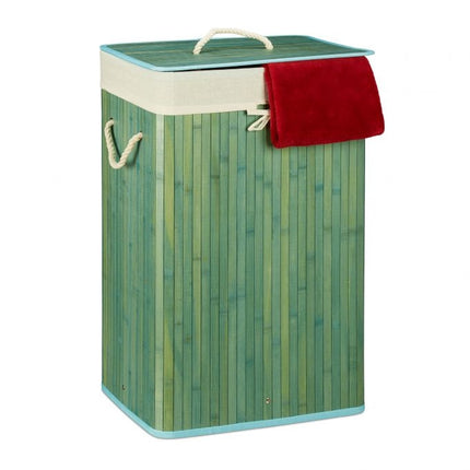 Laundry basket corner bamboo