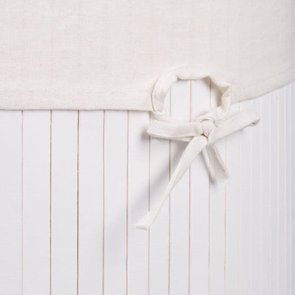 Panier à linge d'angle en bambou