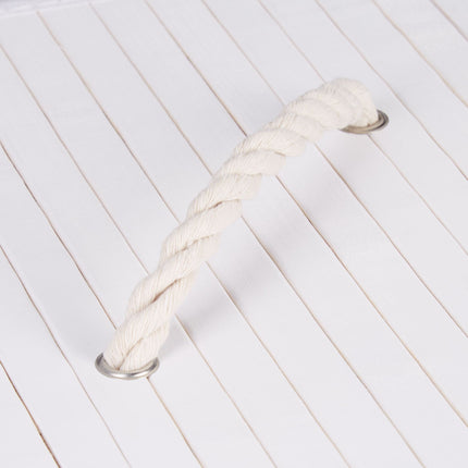 Panier à linge d'angle en bambou