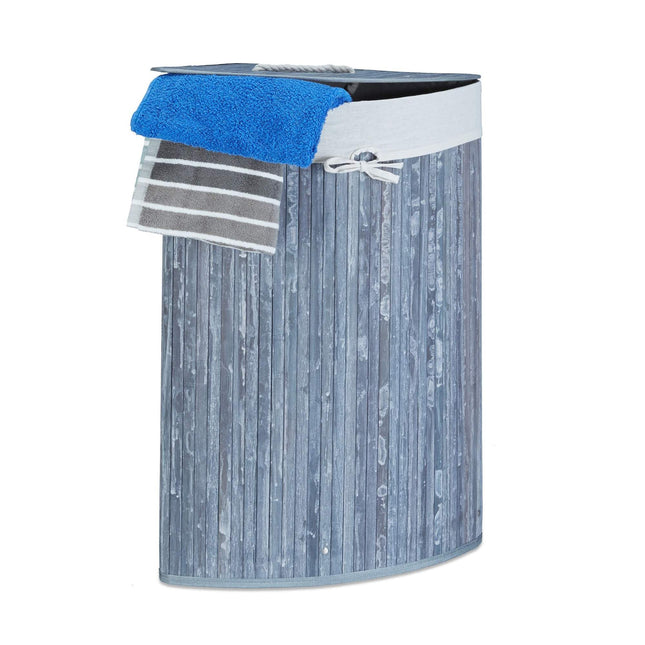 Laundry basket corner bamboo