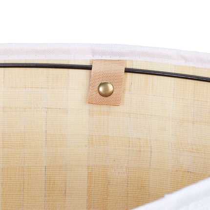 Panier à linge d'angle en bambou